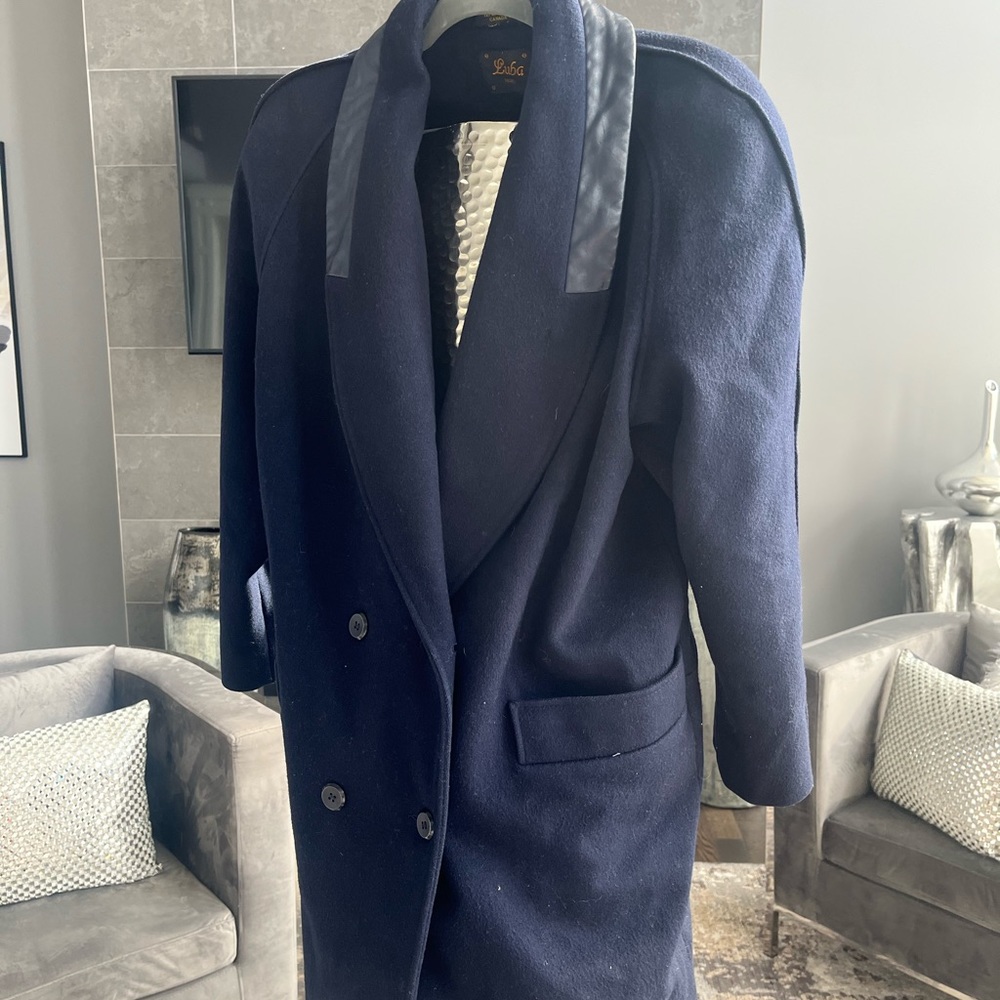 Vintage Luba Paris 1980s exceptionally tailored flight attendant inspired navy